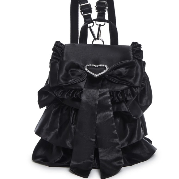 Sugar Thrillz Black Ruffles Backpack Shoulder Bag Purse NWT - Picture 13 of 13